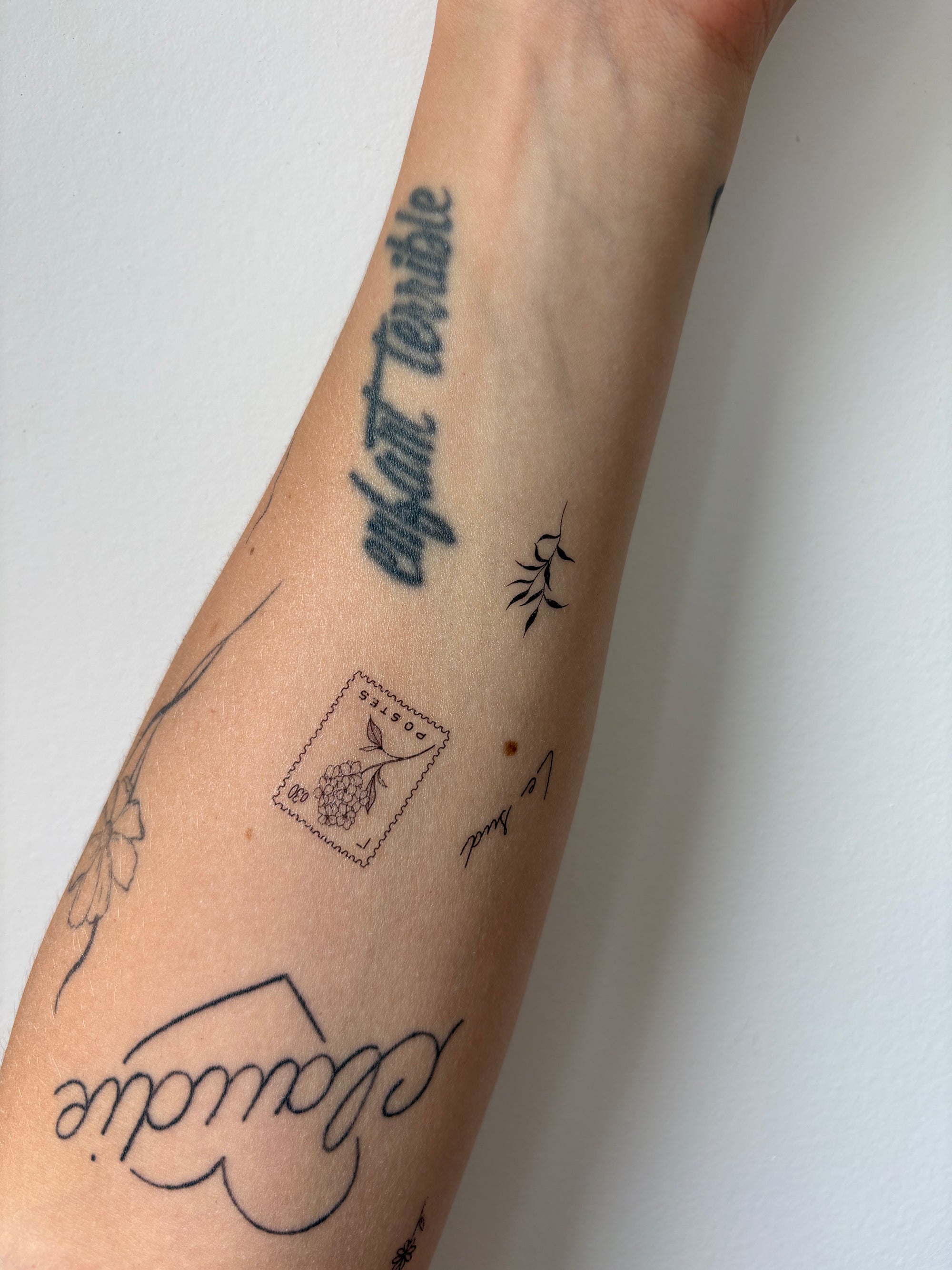 Planche de petits tattoos éphémères