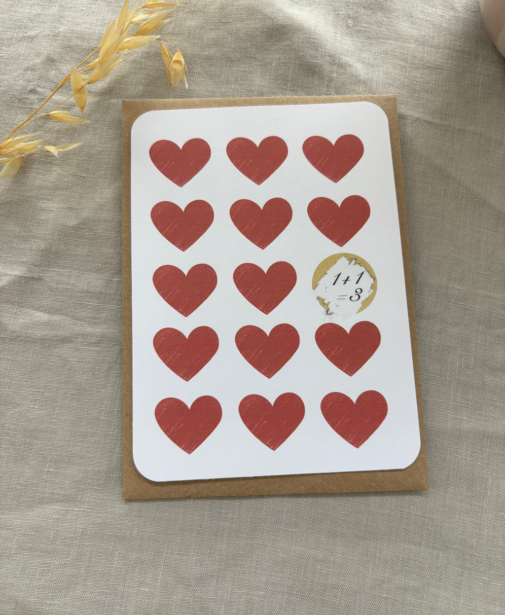 Carte à gratter personnalisable - Les petits coeurs