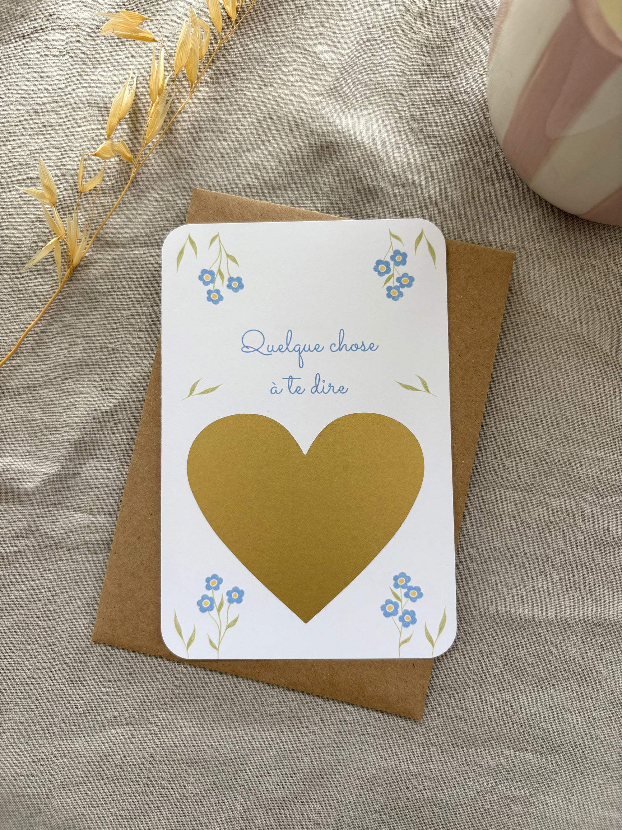 Carte à gratter personnalisable - Quelque chose à te dire