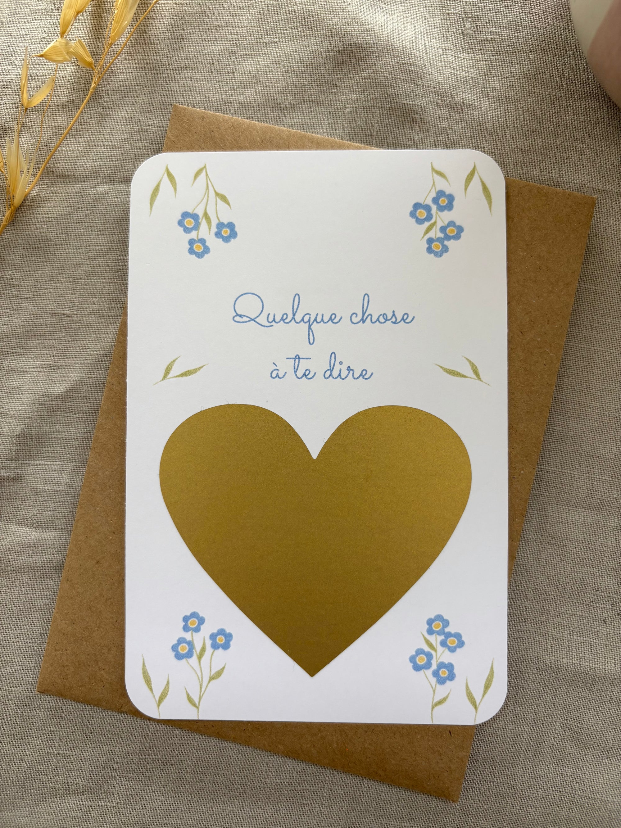 Carte à gratter personnalisable - Quelque chose à te dire