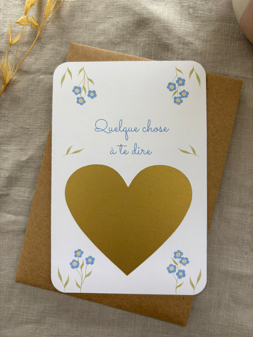 Carte à gratter personnalisable - Quelque chose à te dire