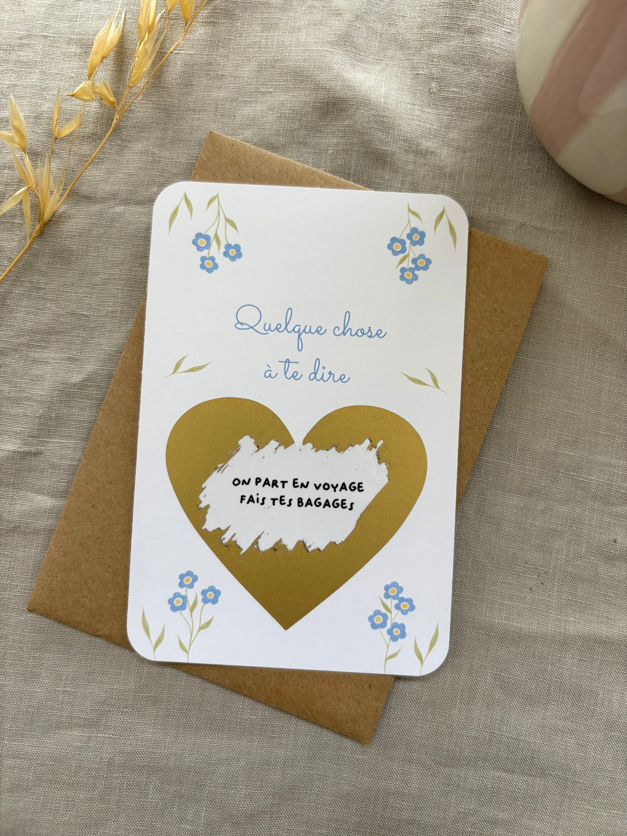 Carte à gratter personnalisable - Quelque chose à te dire