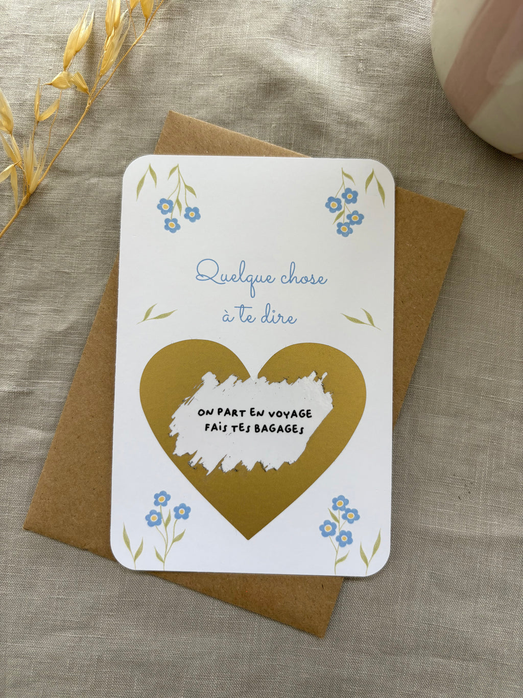 Carte à gratter personnalisable - Quelque chose à te dire