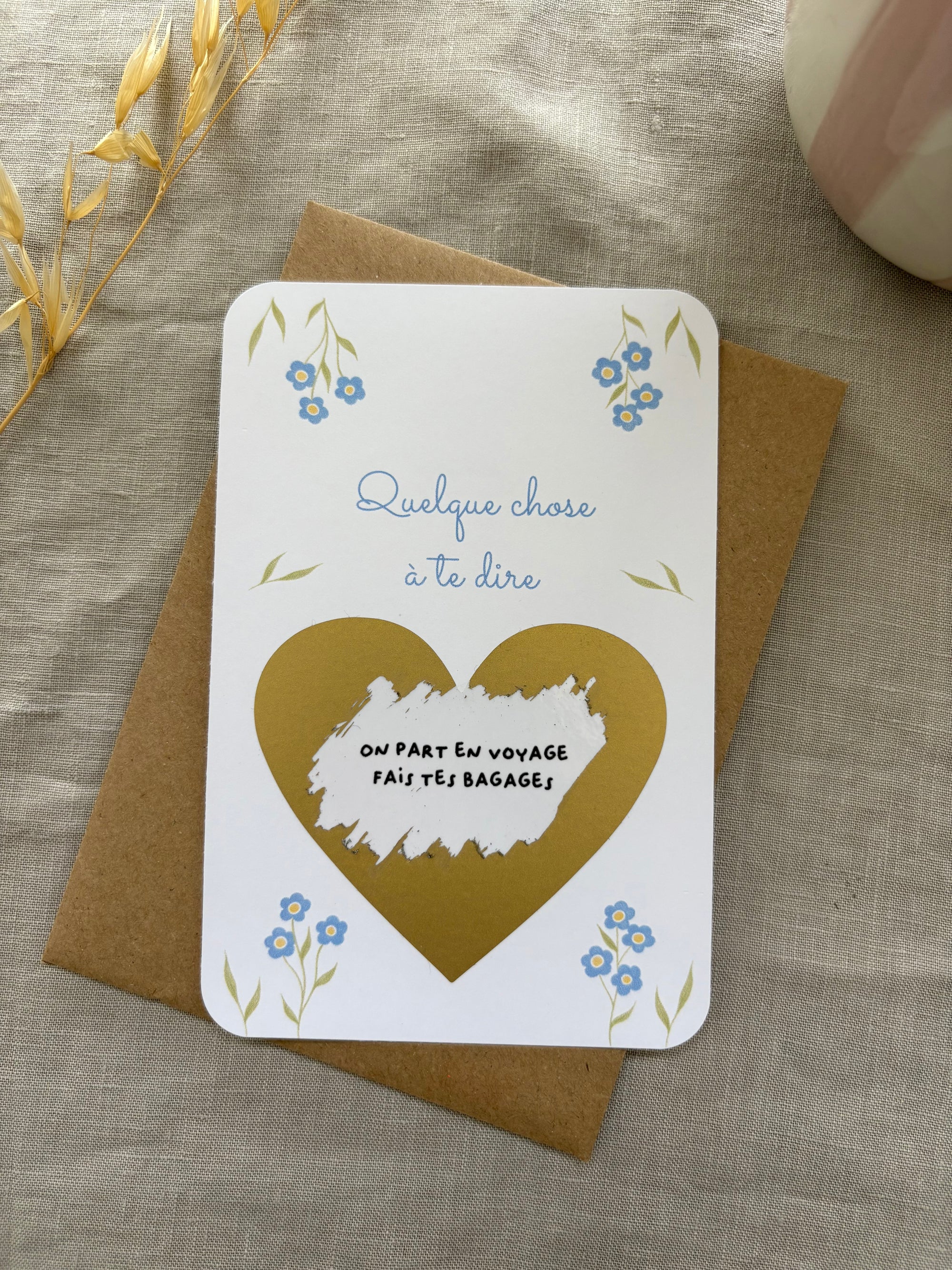 Carte à gratter personnalisable - Quelque chose à te dire