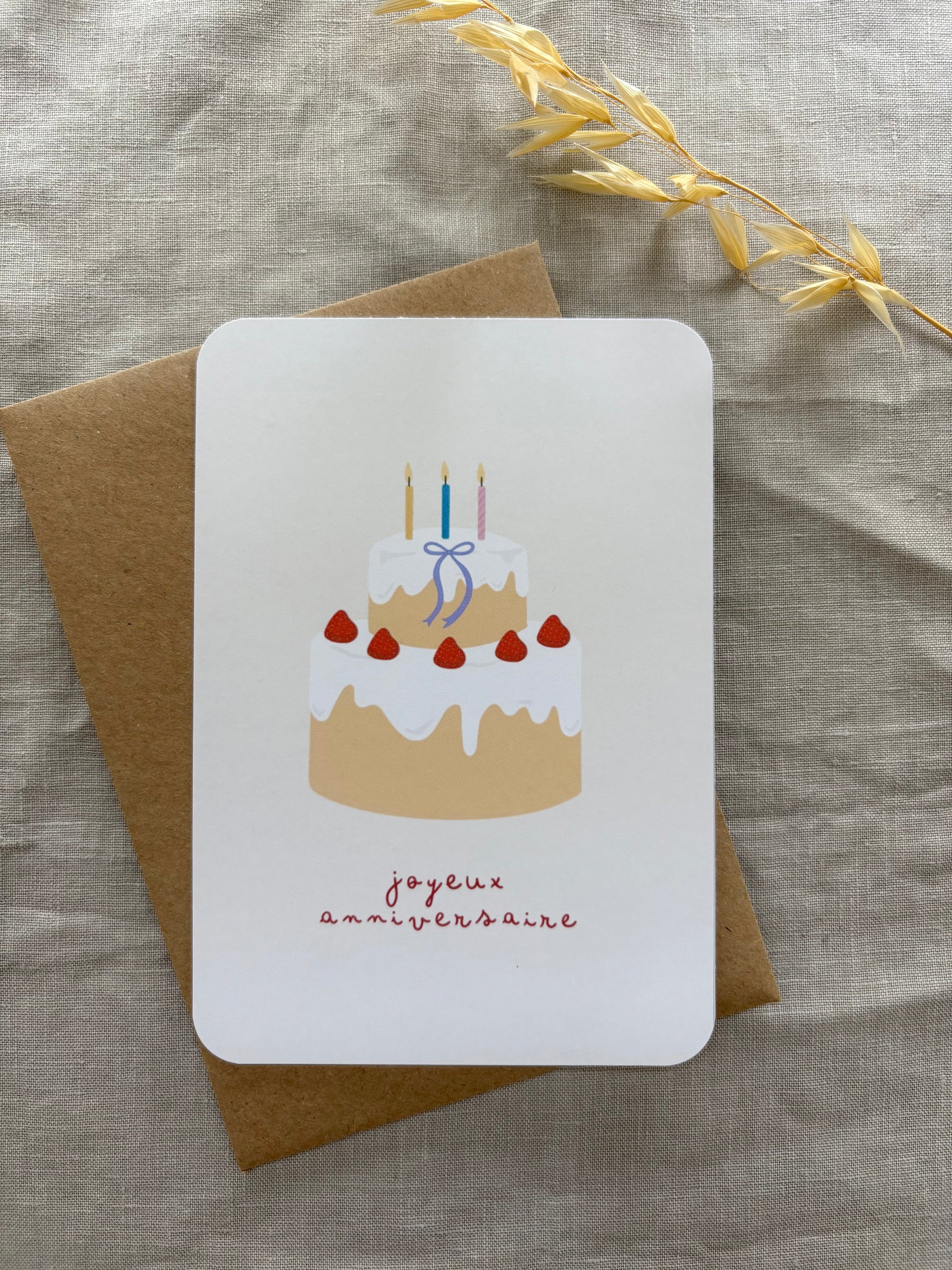 Carte d'anniversaire - Gâteau