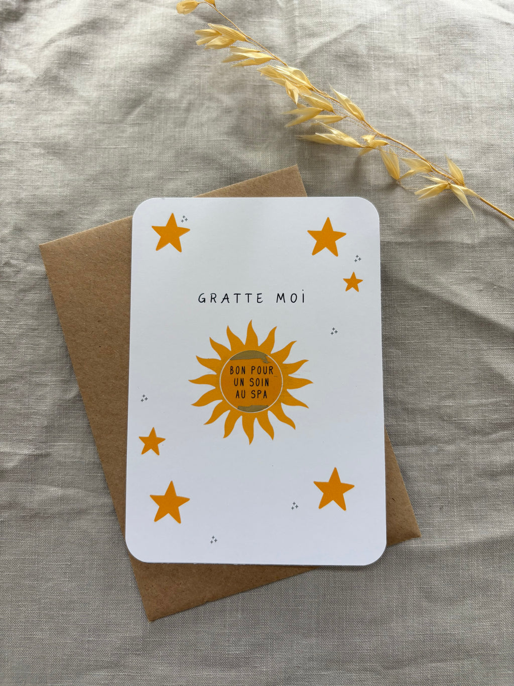 Carte à gratter personnalisable - Gratte moi soleil
