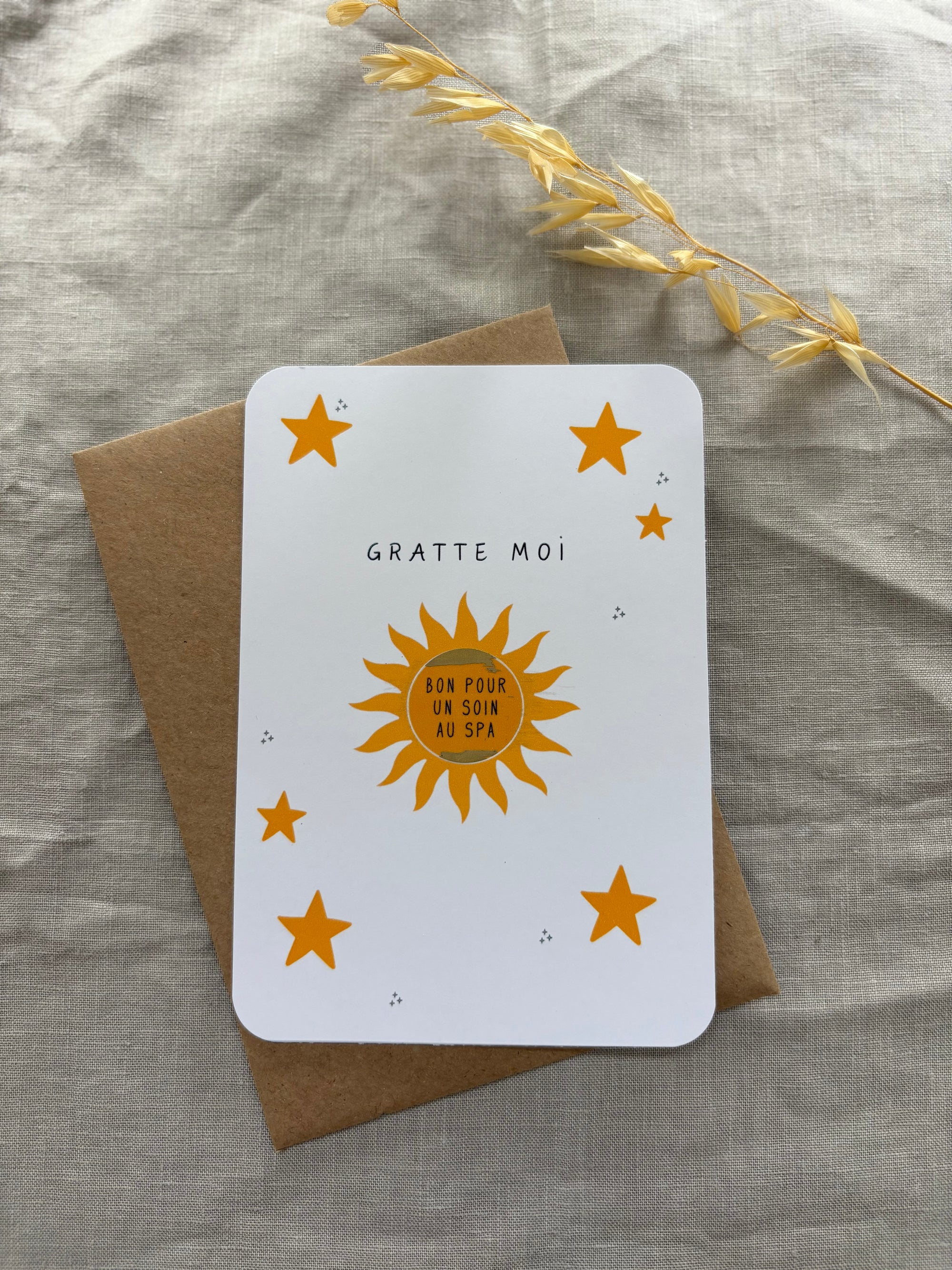 Carte à gratter personnalisable - Gratte moi soleil