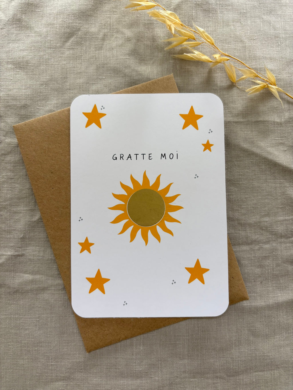 Carte à gratter personnalisable - Gratte moi soleil