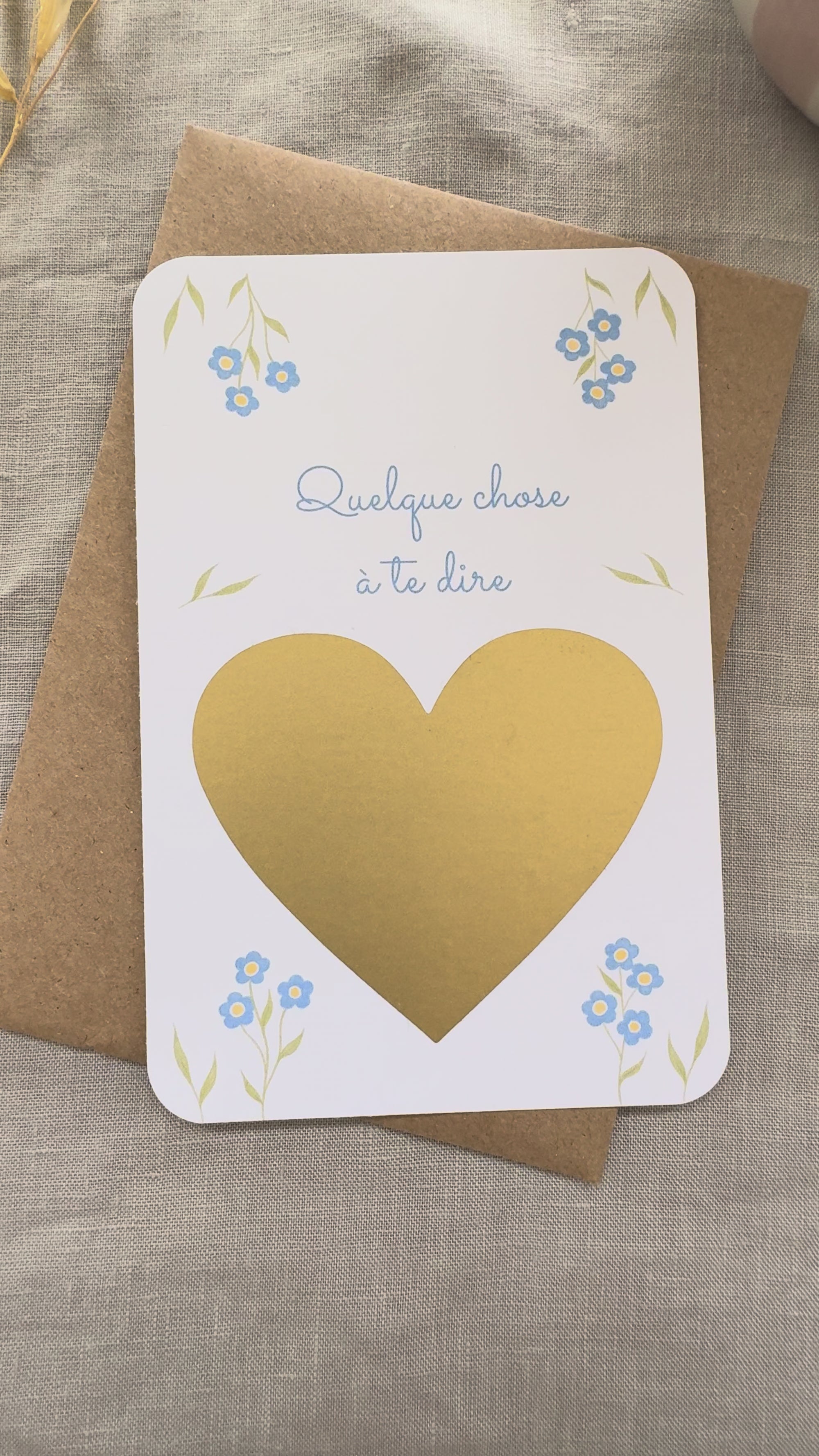 Carte à gratter personnalisable - Quelque chose à te dire